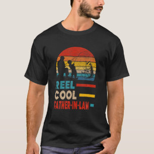 Mens Reel Cool Father In Law Fisherman Daddy Fathe T-Shirt