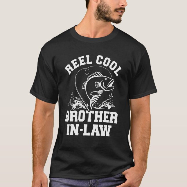 Mens Reel Cool Fishing Brother In Law From Sister  T-Shirt (Front)