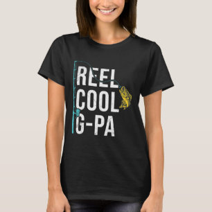 Mens Reel Cool G-pa Fishing Shirt Funny Grandpa Fa