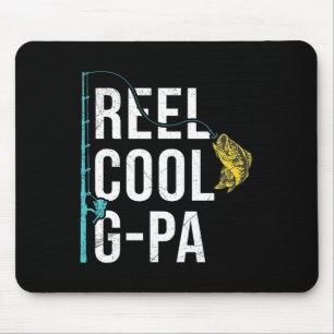 Mens Reel Cool G-pa Fishing Shirt Funny Grandpa Fa Mouse Pad