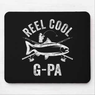 Mens Reel Cool G-pa Shirt Funny Fisherman Christma Mouse Pad