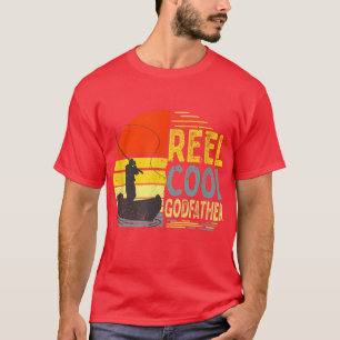 Mens Reel Cool Godfather Fishing Funny Christmas F T-Shirt