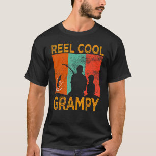 Mens Reel Cool Grampy Fishing Daddy Vintage Grandp T-Shirt