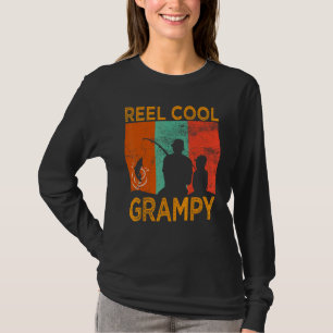 Mens Reel Cool Grampy Fishing Daddy Vintage Grandp T-Shirt
