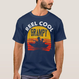 Mens Reel Cool Grampy Vintage Funny Fathers Day Fi T-Shirt
