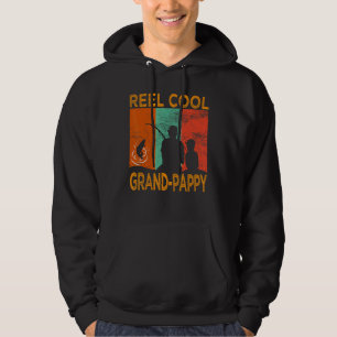 Mens Reel Cool Grand Pappy Fishing Daddy Vintage D Hoodie