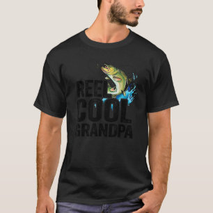 Mens Reel Cool Grandpa Bass Fish Dad Fisherman Dad T-Shirt