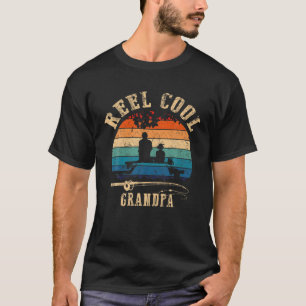 Mens Reel Cool Grandpa Fisherman Father's Day Fish T-Shirt