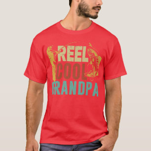Mens Reel Cool Grandpa Fishing Design, Fun Fathers T-Shirt