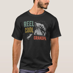 Mens Reel Cool Grandpa Fishing Funny T-Shirt