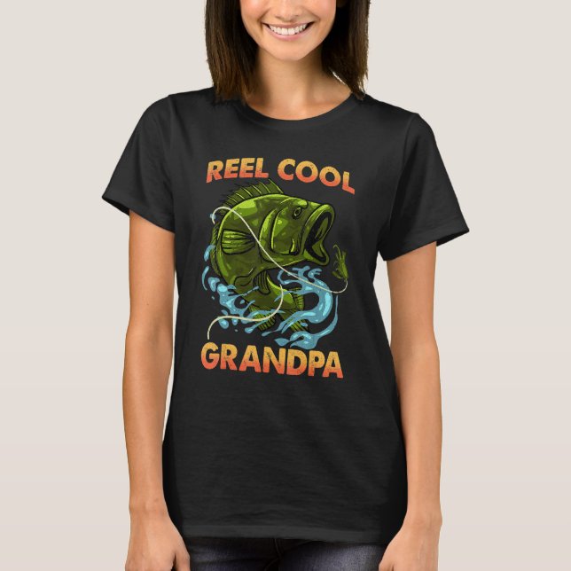Mens Reel Cool Grandpa Shirt Funny Valentine Fathe (Front)