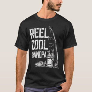 Mens Reel Cool Grandpa T Shirt Fishing For Father