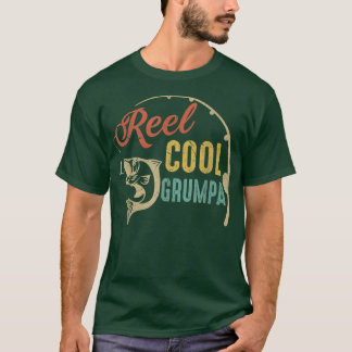 Mens Reel Cool Grumpa Fishing Shirts, Fun Fathers  T-Shirt