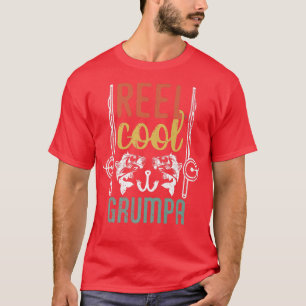Mens Reel Cool Grumpa Funny Fishing Fathers Day Fi T-Shirt