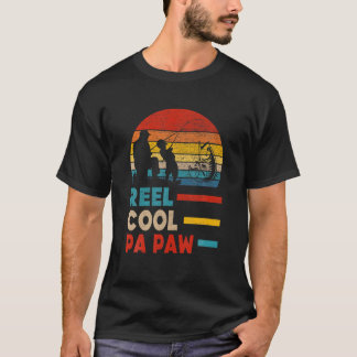 Mens Reel Cool Pa Paw Fisherman Daddy Father Day G T-Shirt