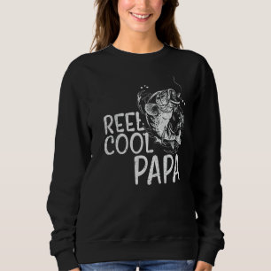 Mens Reel Cool Papa Dad Fishing Father's Day Gran Sweatshirt