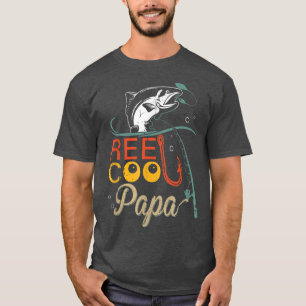 Mens Reel Cool Papa Funny Fathers Day Vintage Retr T-Shirt