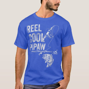 Mens Reel Cool Papaw Fish Fishing Fathers Day 924 T-Shirt