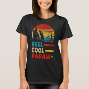 Mens Reel Cool Papaw Fisherman Daddy Father Day  F T-Shirt