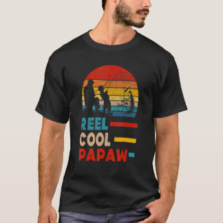 Mens Reel Cool Papaw Fisherman Daddy Father Day  F T-Shirt