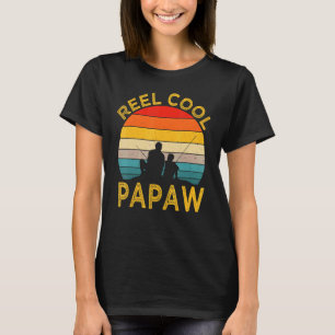 Mens Reel Cool Papaw Fishing Daddy Vintage Grandpa T-Shirt