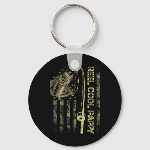 Mens Reel Cool Pappy Camouflage American Flag Funn Key Ring