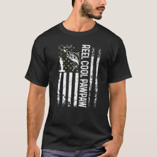 Mens Reel Cool Pawpaw For Daddy Fisherman B Day Fa T-Shirt