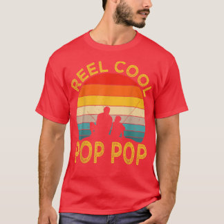 Mens Reel Cool Pop Pop Fishing Daddy Vintage Grand T-Shirt