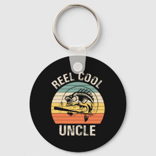 Mens Reel Cool Uncle Fishing Funny Gift For Men  Key Ring
