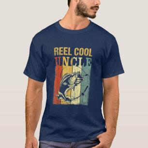 Mens Reel Cool Uncle Fishing s, Fun Fathers Day Fi T-Shirt