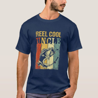Mens Reel Cool Uncle Fishing s, Fun Fathers Day Fi T-Shirt