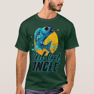 Mens Reel Cool Uncle Fishing Sunglasses Funny Fath T-Shirt