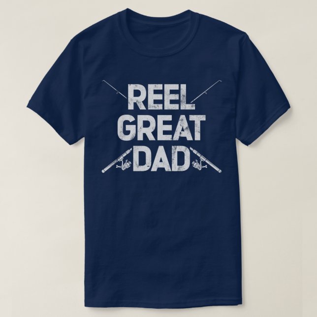 Mens Reel Great Dad Funny Fishing Rod Fisherman Fa T-Shirt (Design Front)