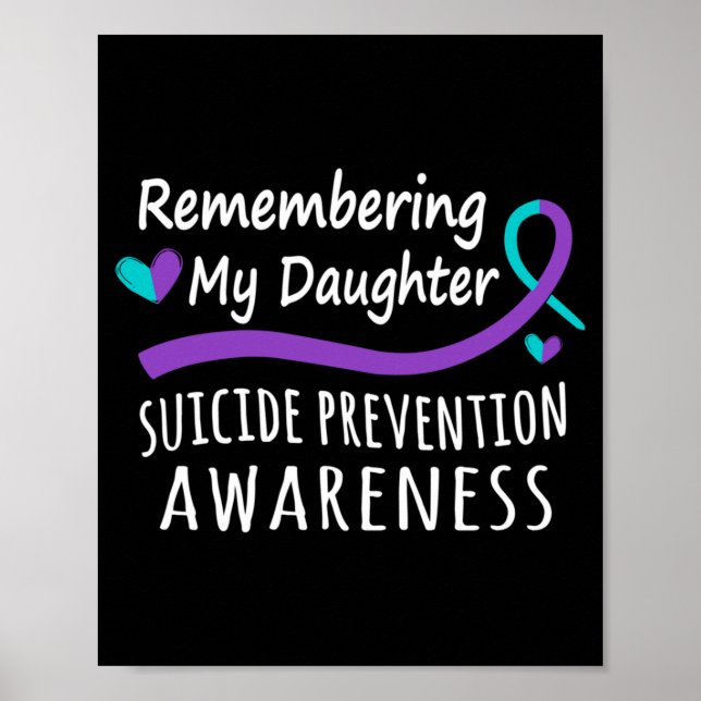 Mens Remembering Daughter Prevention Awareness Poster (Front)