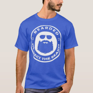 Mens Respect he Beard Funny Beard T-Shirt