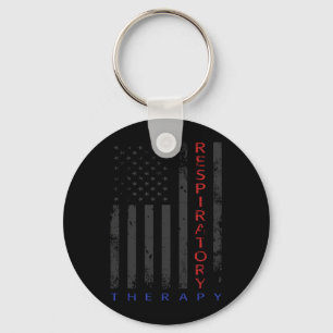Mens Respiratory Therapy - Patriotic Aamerican Key Ring