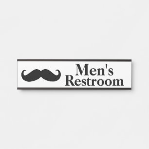 Men's Restroom Door Name Plate