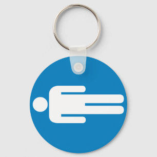 Men's Restroom Highway Sign Key Ring