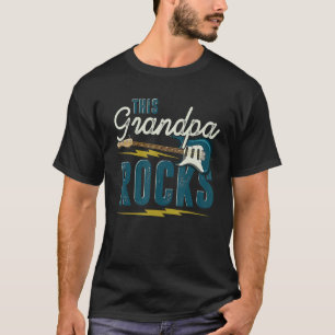 Mens Retired Bass Guitarist Bassist Grandpa Musici T-Shirt
