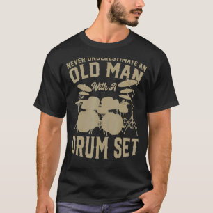 Mens Retired Drummer Musician Drum Set Music Retir T-Shirt