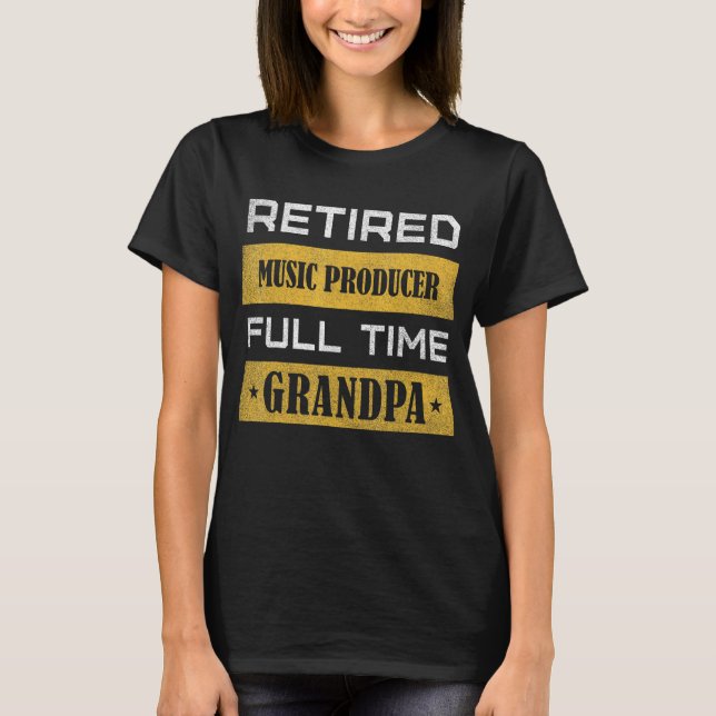 Mens Retired Makeup Artist Full Time Grandpa T-Shirt (Front)