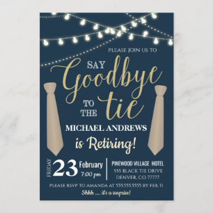 Mens Retirement Inviation Invitation