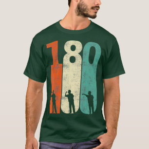 Mens Retro 180 Darts Triple 20 Vintage darts T-Shirt