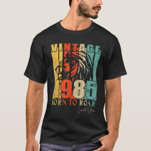 Mens Retro 1985 37 Year Old Lion 37th Birthday T-Shirt
