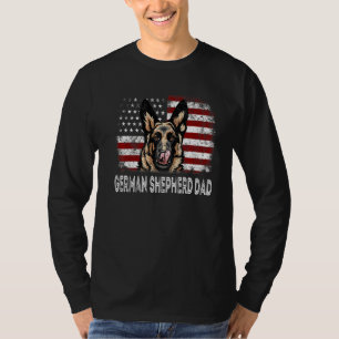 Mens Retro 4th Of July German Shepherd Vintage Ame T-Shirt