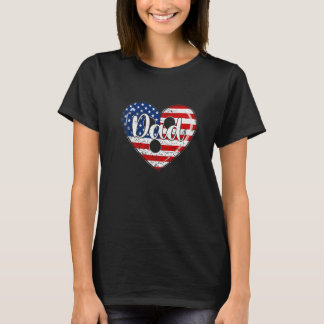 Mens Retro 4th Of July Patriotic Bowling Dad Usa F T-Shirt