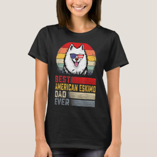 Mens Retro Best American Eskimo Dad Ever Father's T-Shirt