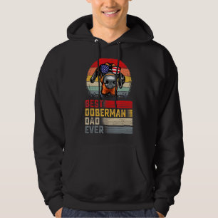 Mens Retro Best Doberman Dad Ever Father's Day 1 Hoodie