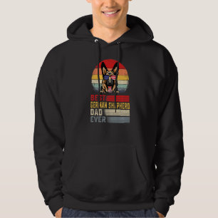 Mens Retro Best German Shepherd Dad Ever Father's  Hoodie