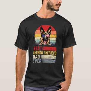 Mens Retro Best German Shepherd Dad Ever Father's T-Shirt